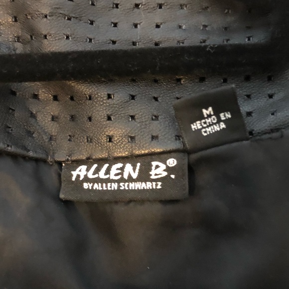 ALLEN B. FAUX BLACK LEATHER JACKET SIZE M - Picture 3 of 4
